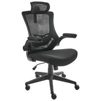 BÜROSTUHL Schwarz Paladin - Schwarz, Textil (52/96/56cm) - Beliani