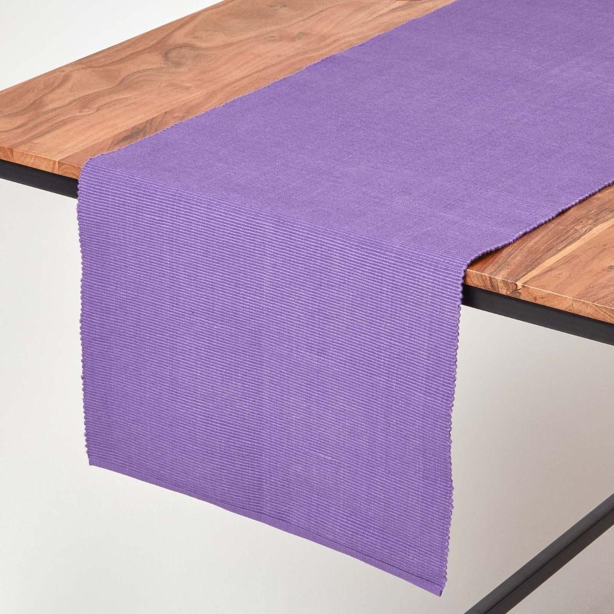 TISCHLÄUFER lila 44/178 cm, 100% Baumwolle - Lila, Textil (44/178cm) - Homescapes