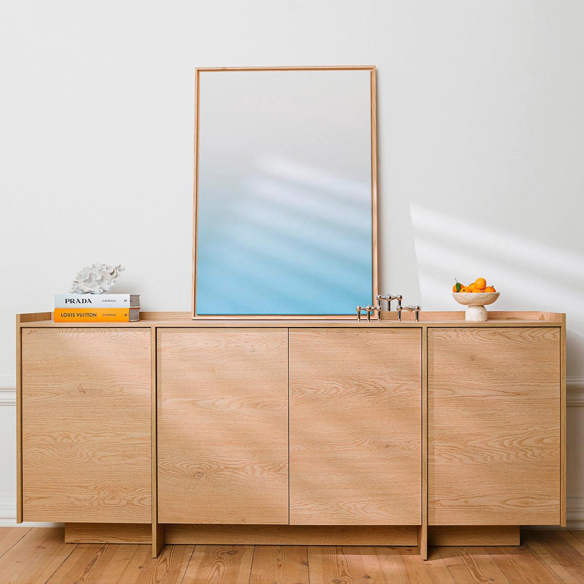 SIDEBOARD Japandi Holz - Braun, Holzwerkstoff (200.1/89.6/38cm) - Petits-meubles