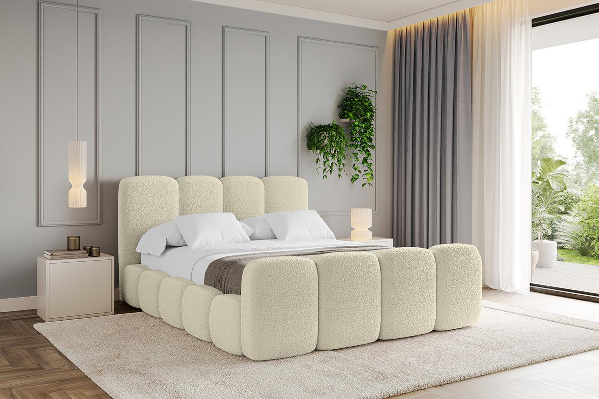 POLSTERBETT mit Bettkasten, Fußteil und Lattenrost, Boxbett ohne Matratze - KALA-Z 160x200 Beige - Taupe, Holzwerkstoff/Textil (160/200cm) - ALTDECOR