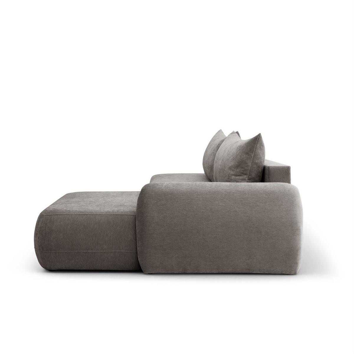 ECKSOFA GOYA mit Schlaffunktion und Bettkasten, Rechte, Perfect Harmony 85 - Hellgrau, Textil (302/184cm) - Lookway