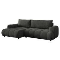 ECKSOFA Haiti, Seite: Links LC+2R - Anthrazit/Schwarz, Holz/Textil (276/156cm) - MIRJAN24
