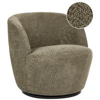DREHSESSEL Chenillegewebe Dunkelgrün Kuolpa - Grün, Textil (67/69/75cm) - Beliani