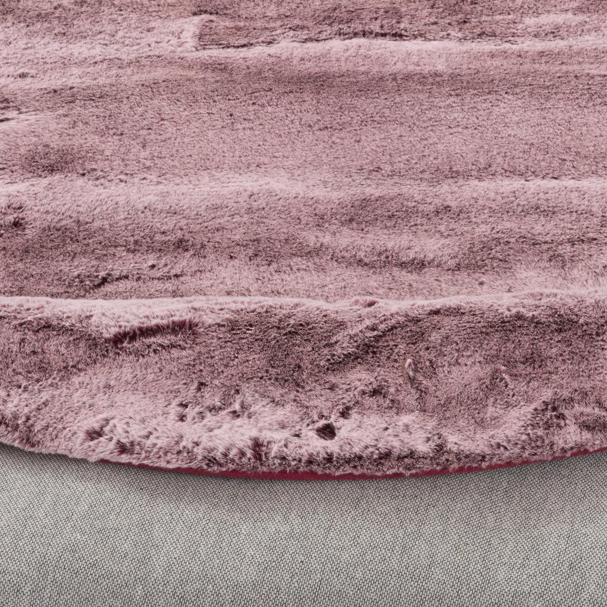 FELLTEPPICH LUXUS SUPER SOFT PLUSH RUND - Beere, Textil (160/160cm) - Pergamon