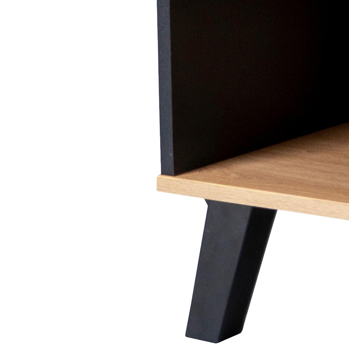 COUCHTISCH Holz- und Schwarzeffekt 100/60/43 cm - Weiß, Holzwerkstoff (100/60/43cm) - Urban Meuble