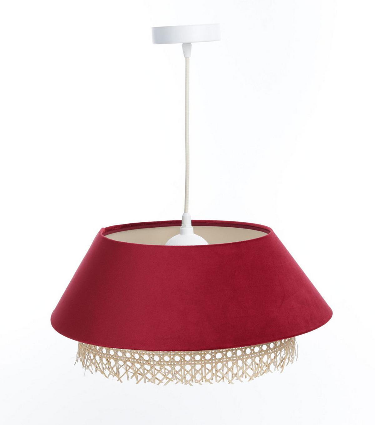 HÄNGELEUCHTE Rot 40/19 cm - Rot, Naturmaterialien (40/1.3/19cm) - ONZENO