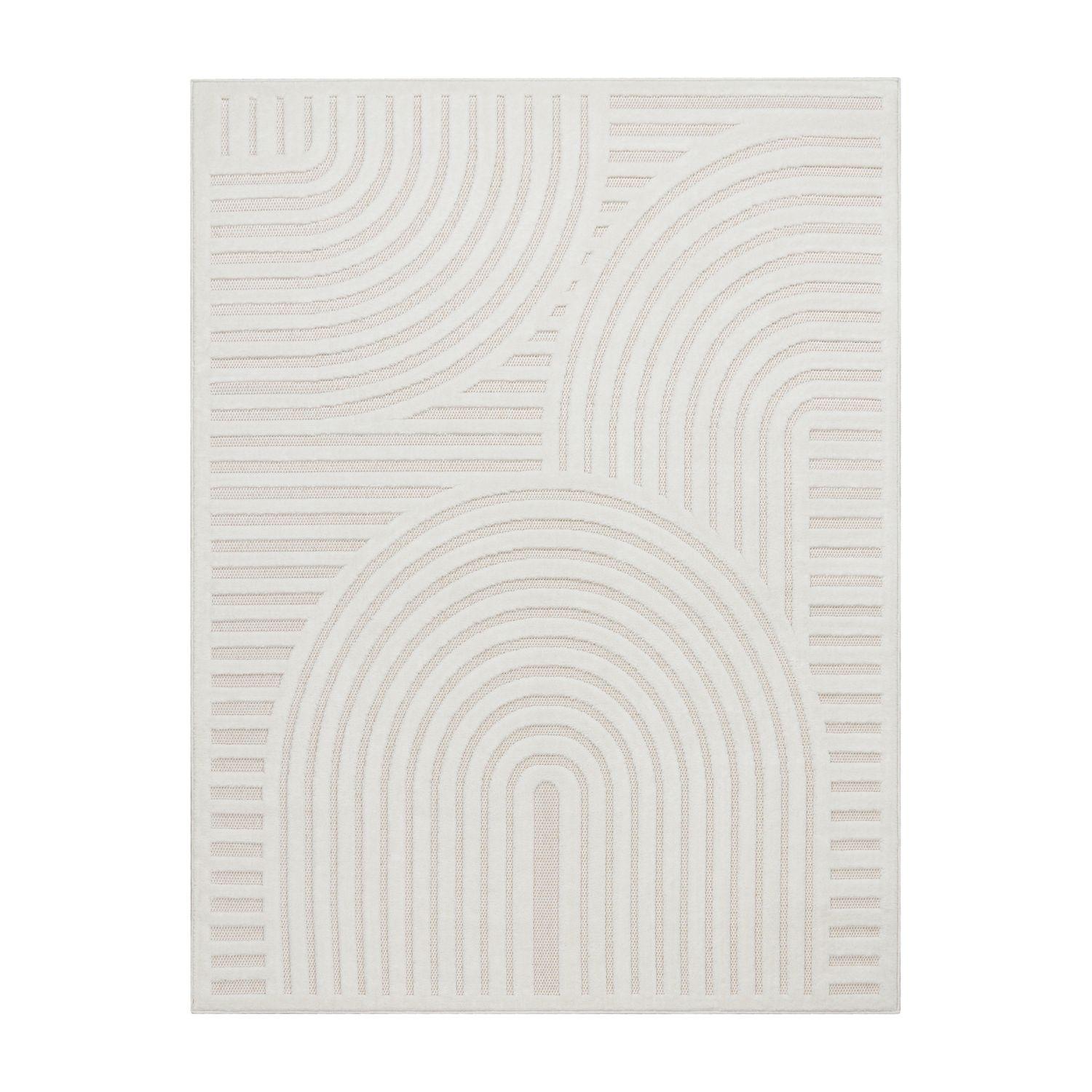 OUTDOORTEPPICH Geometrisch Creme 60 x 100 cm - Creme, Kunststoff (60/100cm) - TT Home