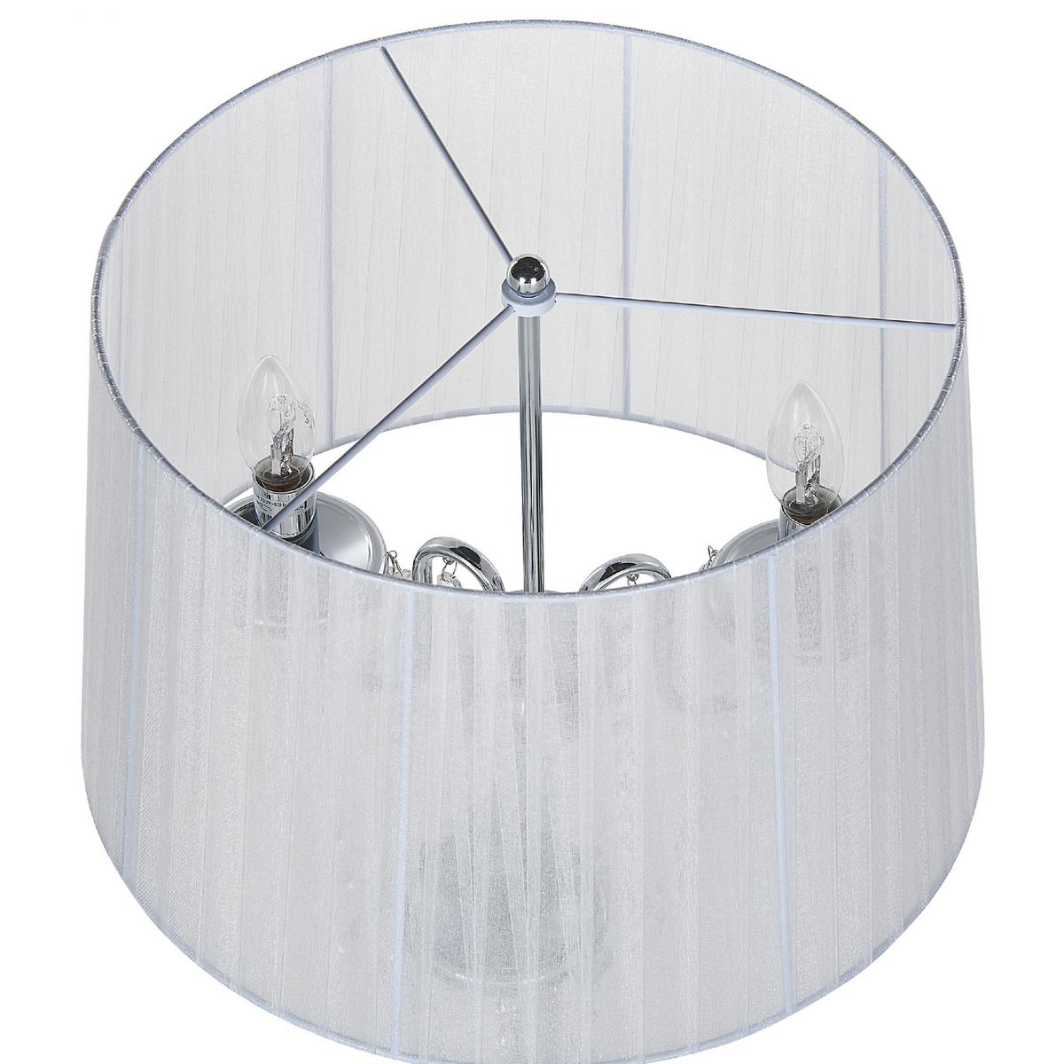 STEHLAMPE Evans 40/40/165 cm - Silberfarben, Metall (40/40/165cm) - Beliani