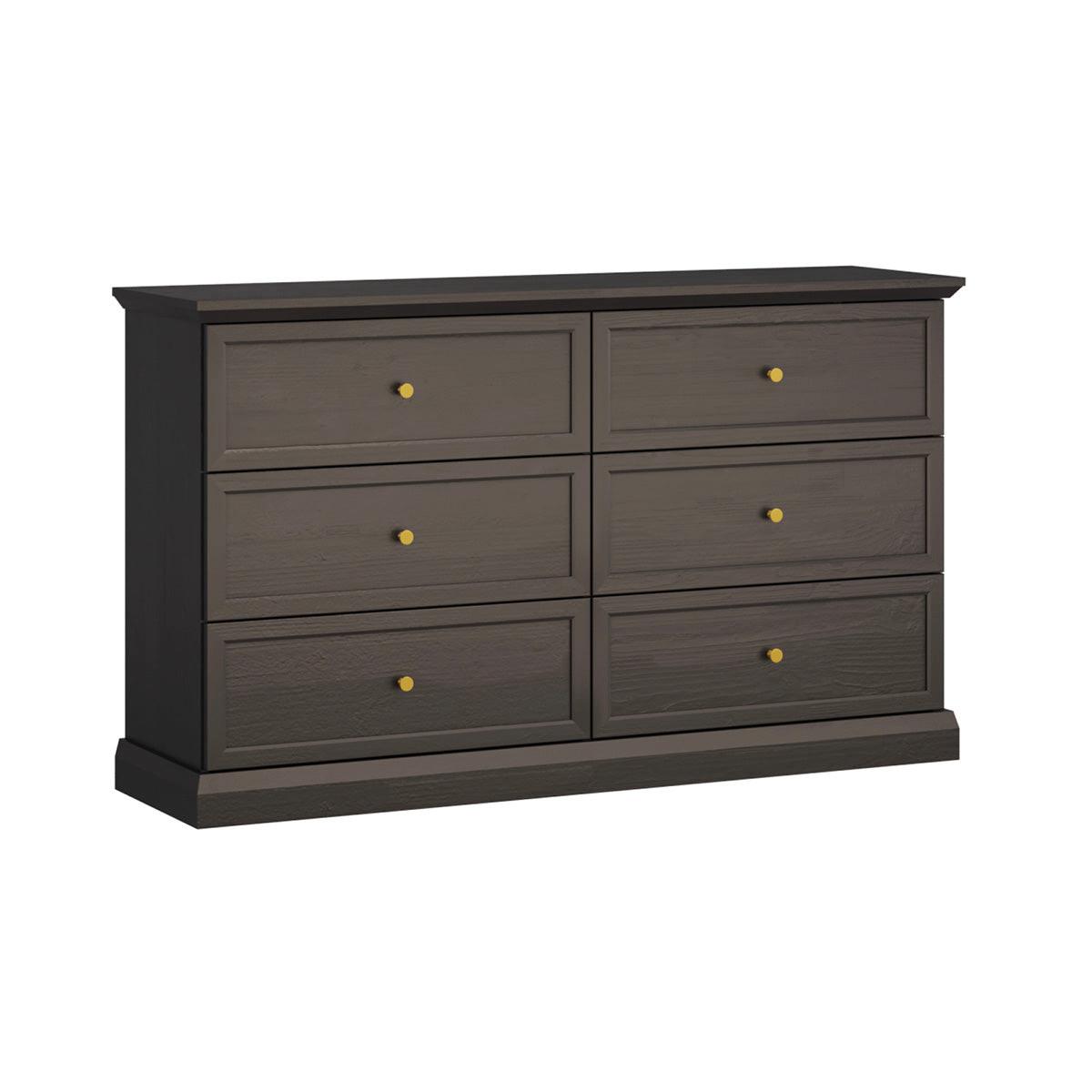 KOMMODE Toja Anthrazitfarbenes Holz - Braun, Holzwerkstoff (145.7/86/39.5cm) - Petits-meubles