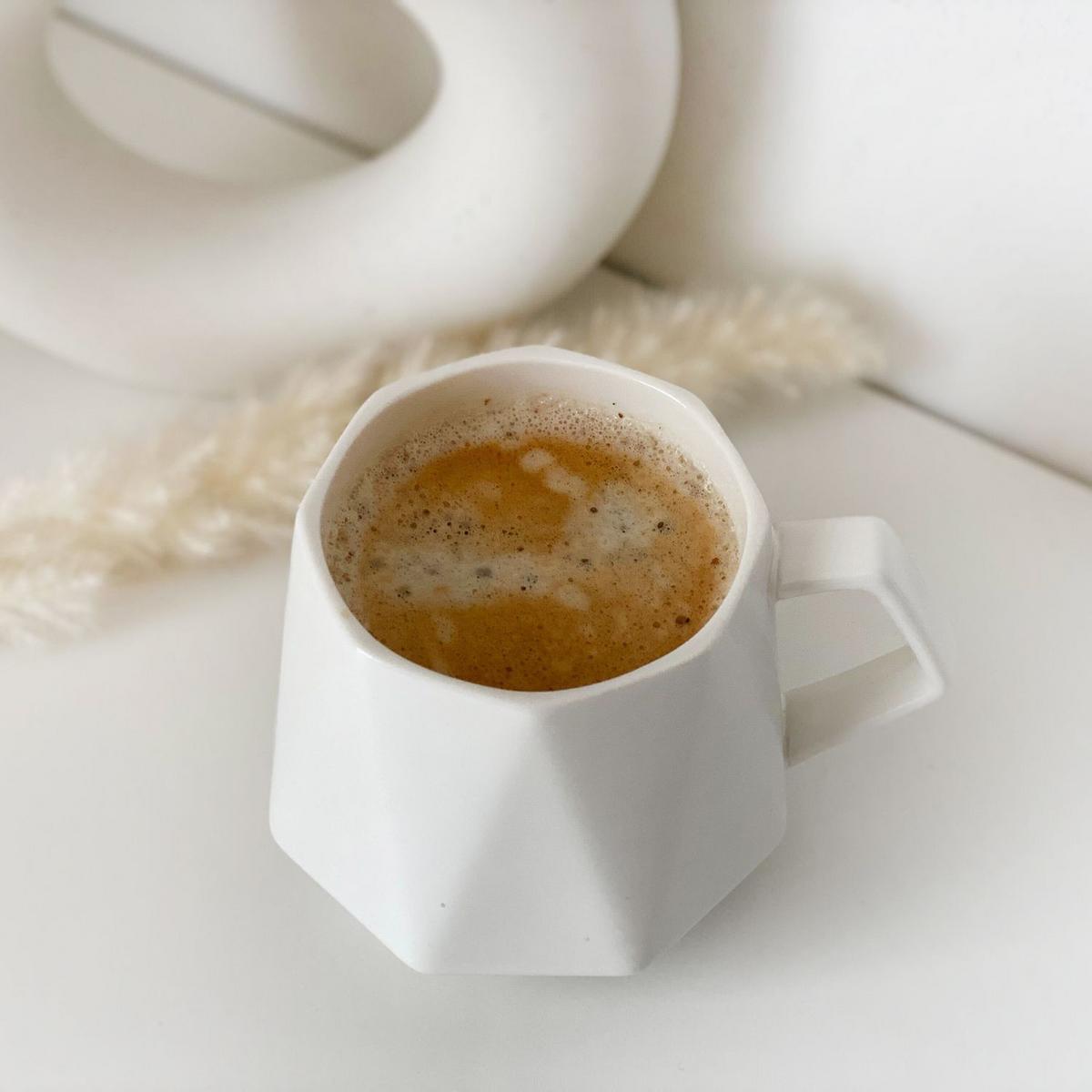 TEETASSE in Feinschliff Optik 350 ml (6-tlg.) - Weiß, Keramik (0.35L) - Intirilife