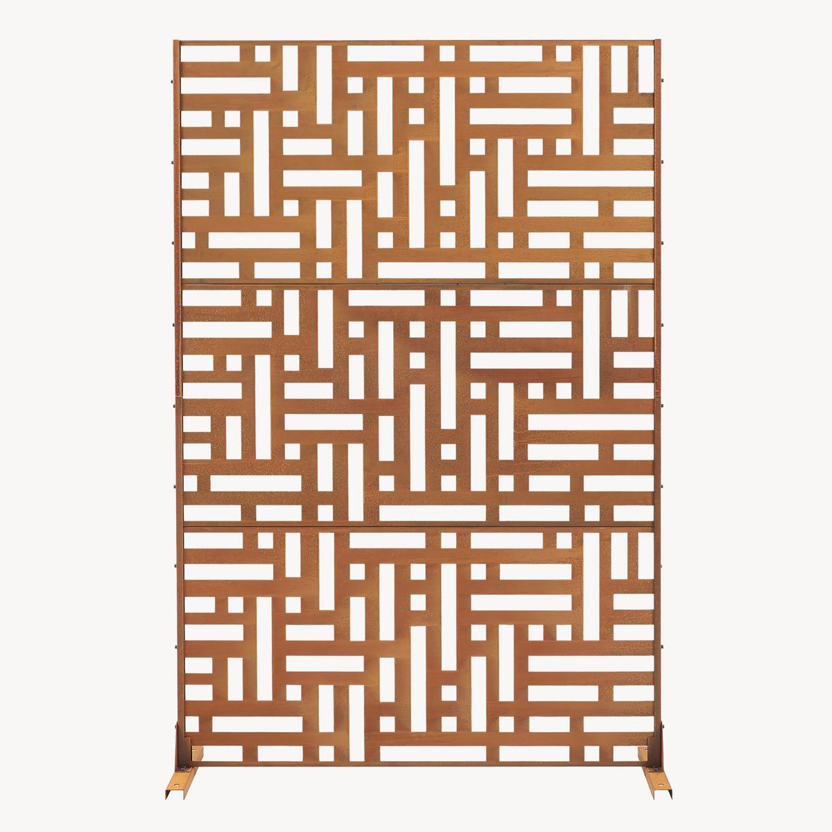 TRENNWAND Bernalda - Rostfarben, Metall (120/180cm) - casa.pro