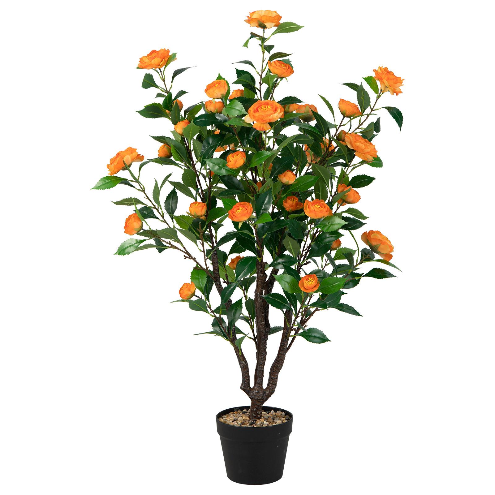 KAMELIENBAUM Künstlicher Grün Gelb - Grün, Kunststoff (102cm) - COSTWAY