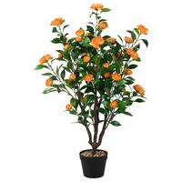 KAMELIENBAUM Künstlicher Grün Gelb - Grün, Kunststoff (102cm) - COSTWAY