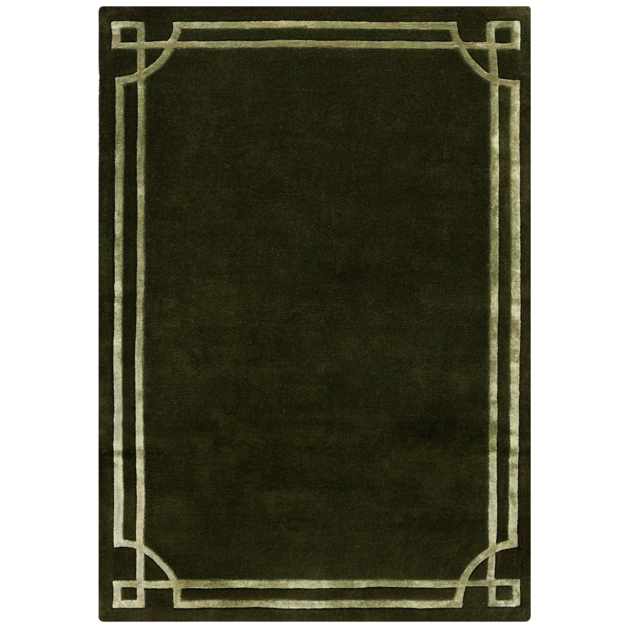 WOLLTEPPICH GLEN, mit Bordüre, Grün, 120 x 170 cm - Grün, Textil (170/120cm) - KADIMA DESIGN