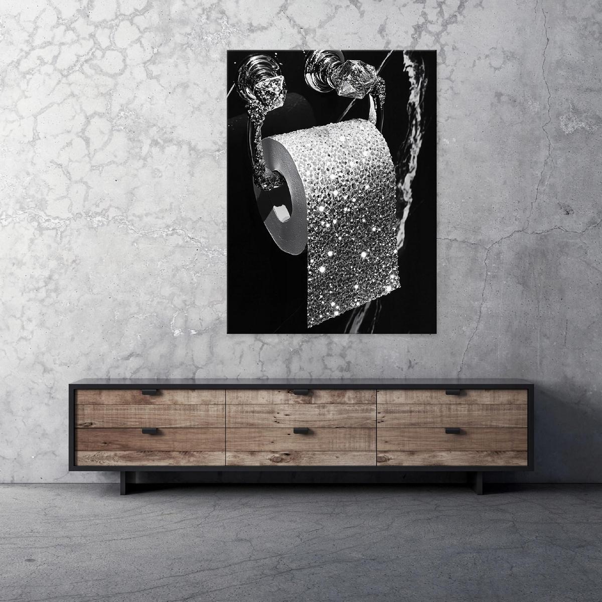 WANDBILD XXL Abstrakt Schwrz weiß Modern Badezimmer 60x40 - Schwarz, Holzwerkstoff (40/60cm) - Wallarena