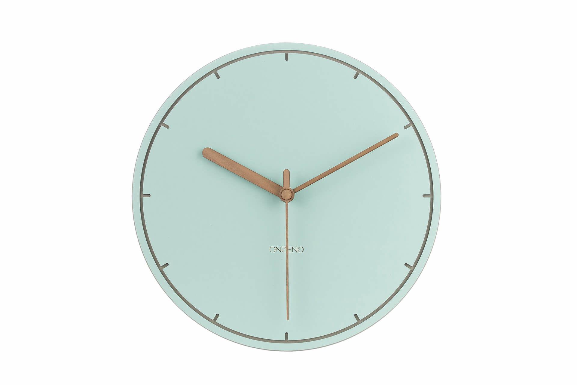 WANDUHR Design Blau 29/29 cm - Türkis, Holzwerkstoff (0.44/29/1cm) - ONZENO
