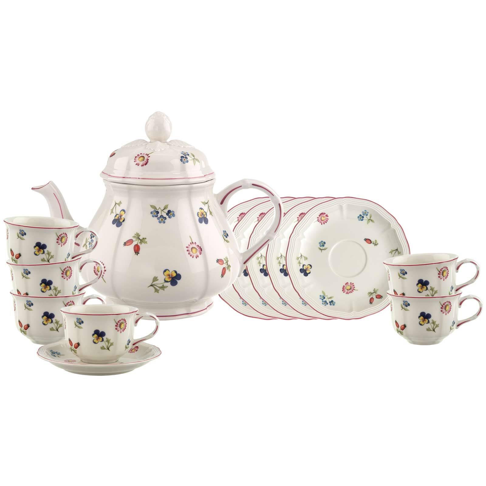 TEESERVICE Petite Fleur weiß 3-tlg. - Weiß, Keramik (2/2/2cm) - Villeroy & Boch