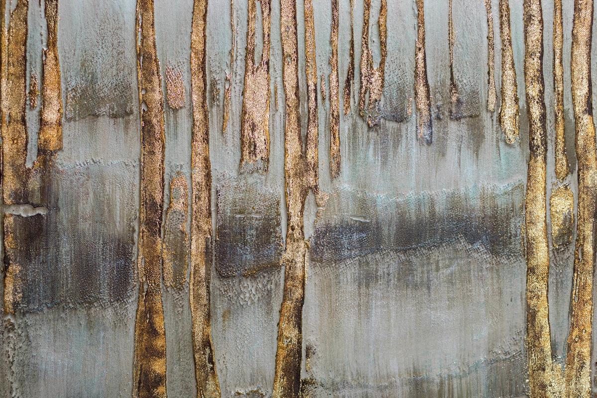ÖLGEMÄLDE 120/60 cm - Braun/Grau, Holz/Textil (120/60cm) - KUNSTLOFT