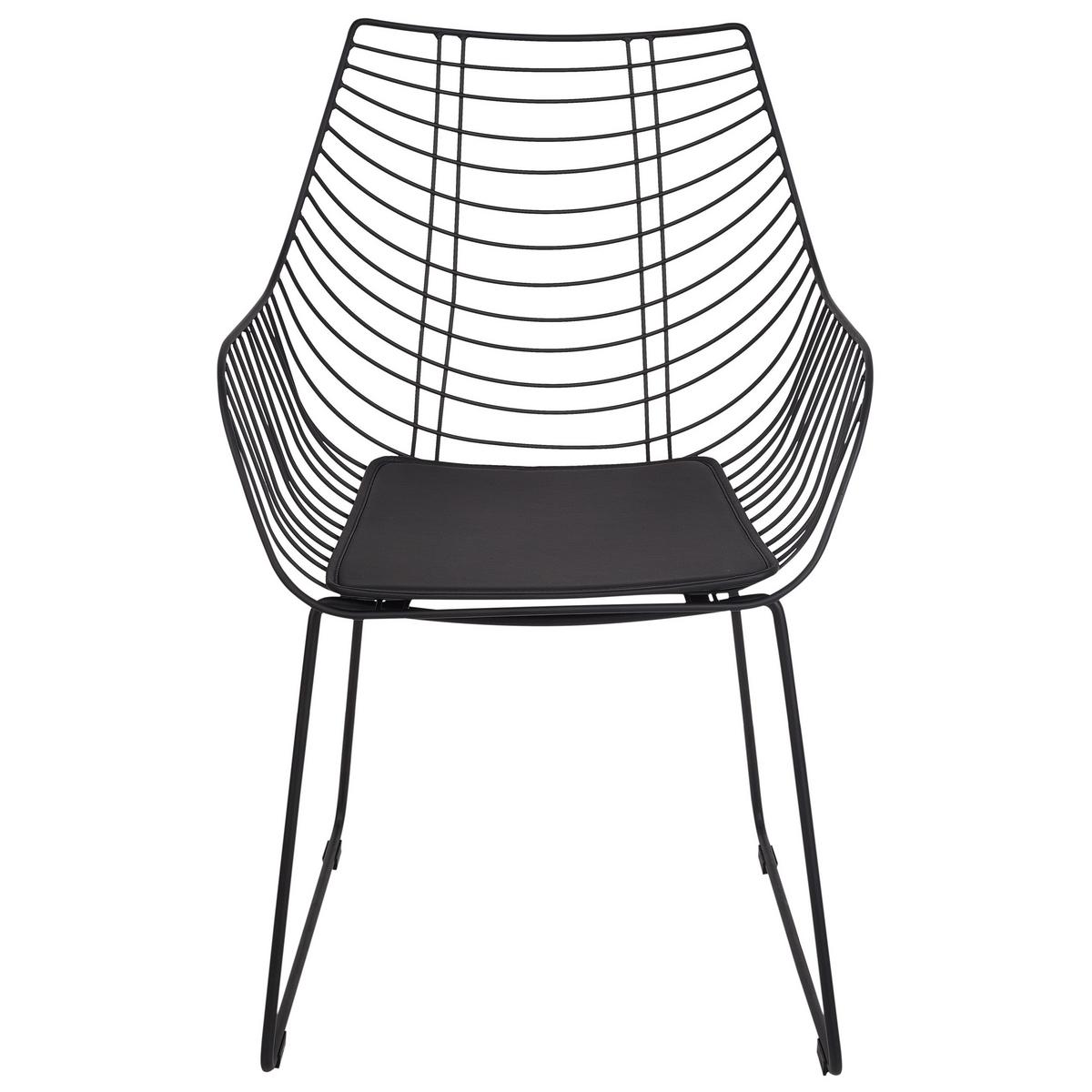 ESSZIMMERSTUHL 2er-Set Metall Schwarz Annapolis - Schwarz, Metall (57/86/56cm) - Beliani