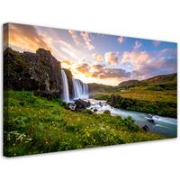 LEINWANDBILD Landschaften 100x50cm - Grün, Textil (100/50cm) - Feeby
