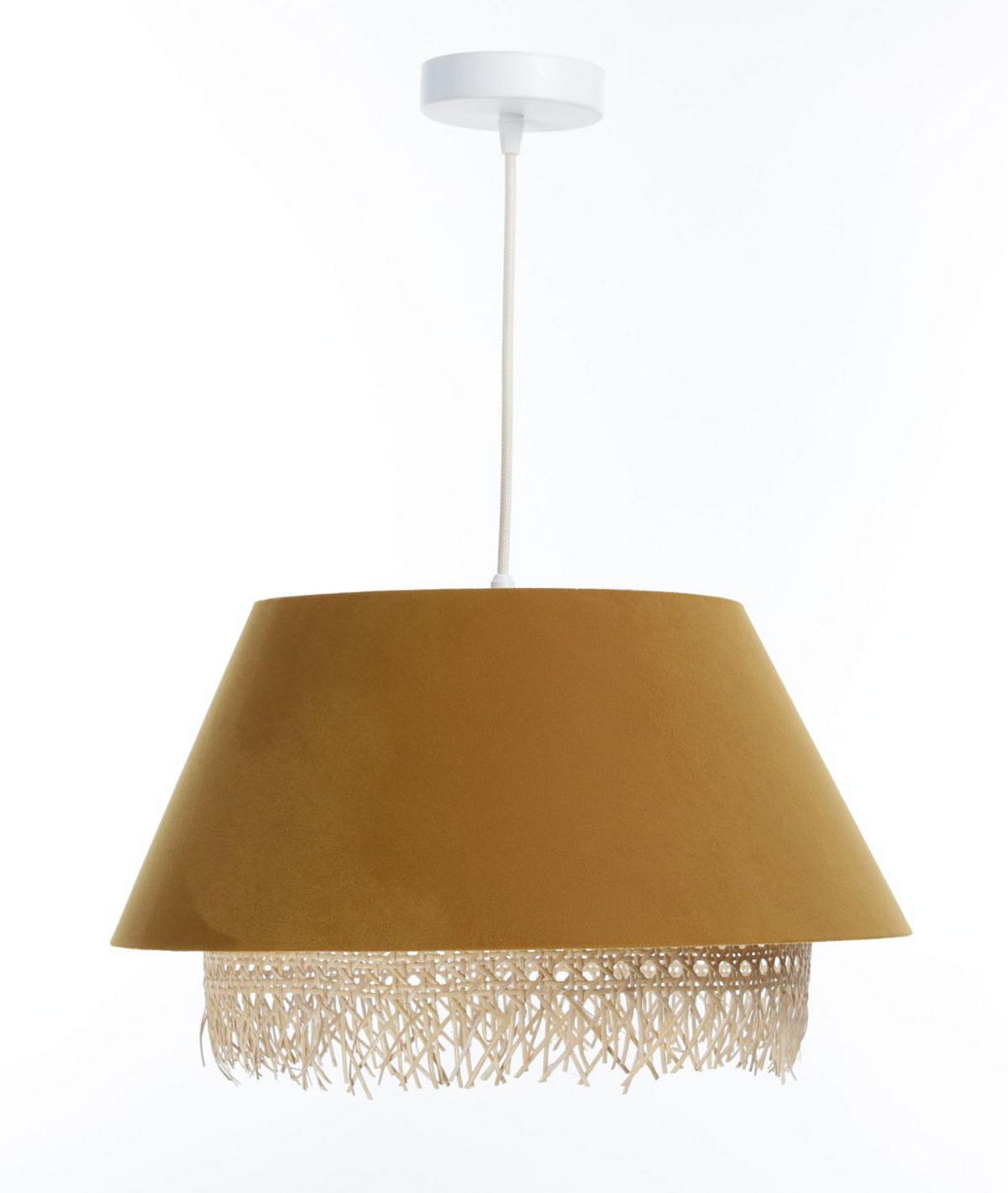 HÄNGELEUCHTE Gelb 40/25 cm - Gelb, Naturmaterialien (40/1.3/25cm) - ONZENO