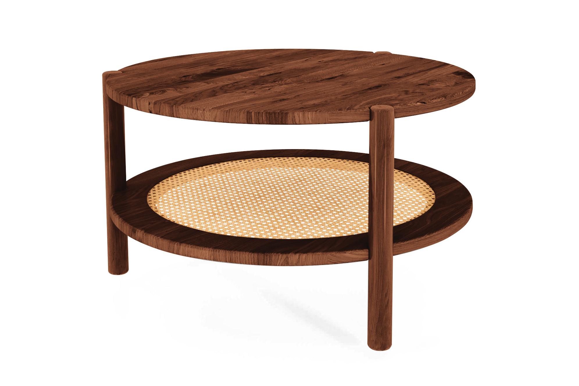 KAFFEETISCH NIEDRIG INA Wildeiche - Dunkelbraun, Holz (80/80/35cm) - byoak