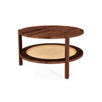 KAFFEETISCH NIEDRIG INA Wildeiche - Dunkelbraun, Holz (80/80/35cm) - byoak