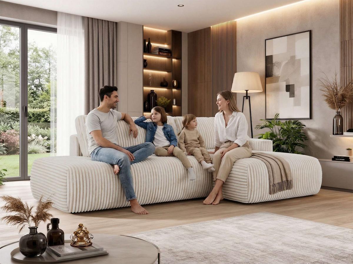 ECKSOFA TAREN L Dunkelgrau Velvet - Rechts - Dunkelgrau/Schwarz, Kunststoff/Textil - MKS
