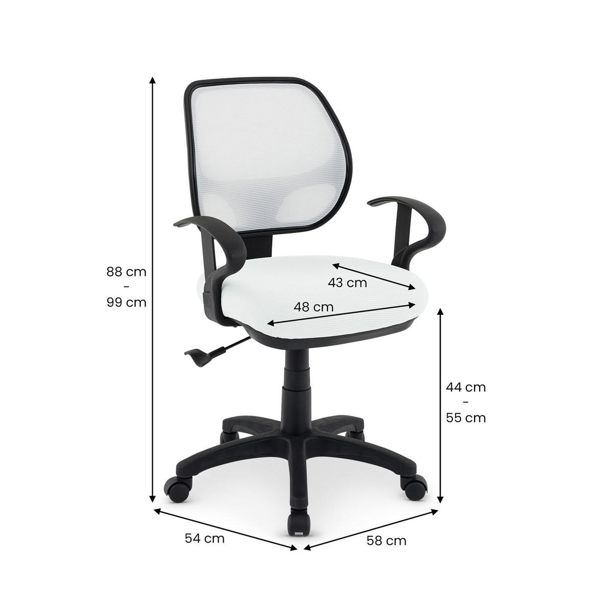 KINDERDREHSTUHL COOL-1 weiß - Weiß, Textil (58/97/58cm) - IDIMEX