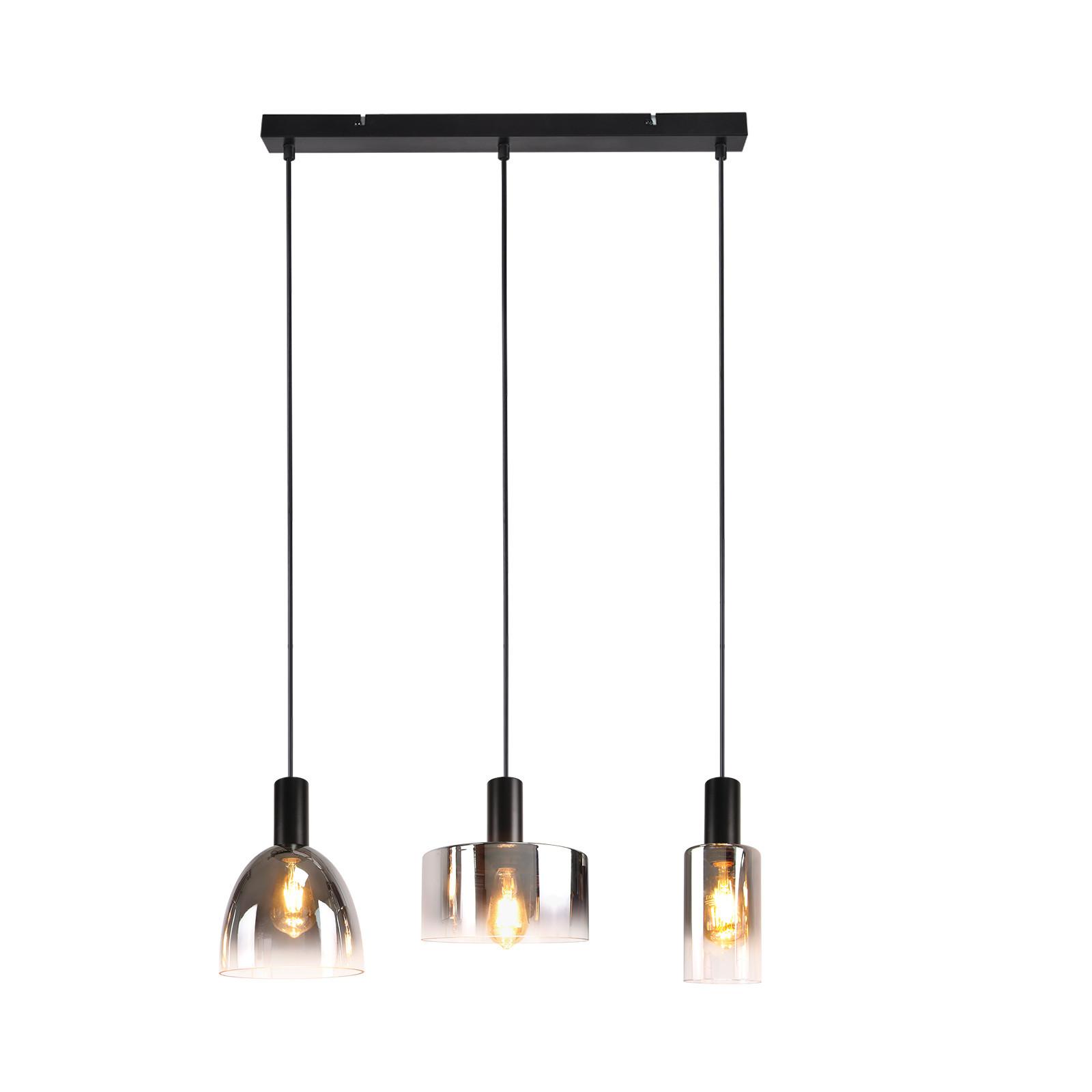 PENDELLEUCHTE Marsicano 55/5/180.5 cm - Schwarz, Metall (5/55/180.5cm) - Nettlife