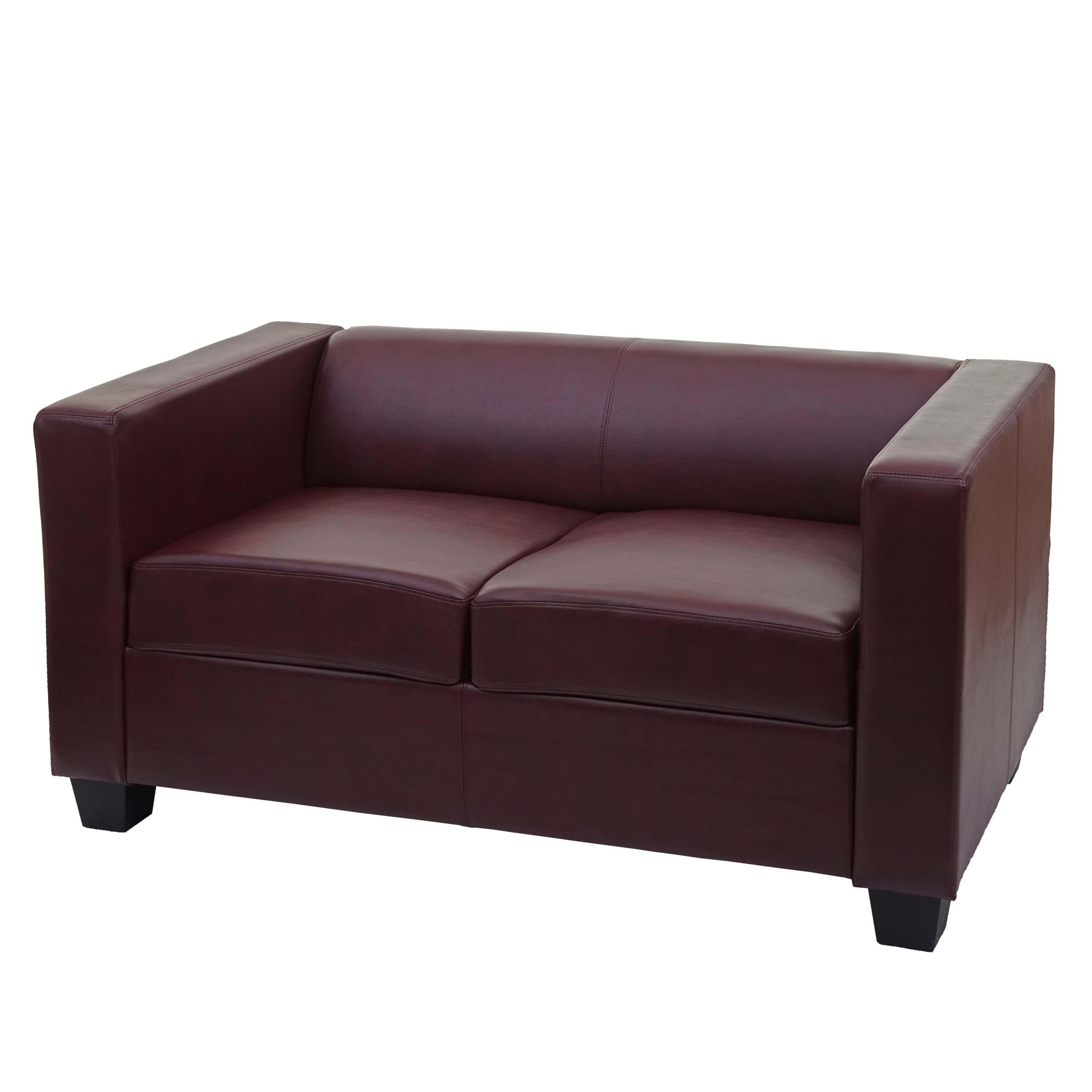 2-SITZER SOFA Rotbraun - Rotbraun/Hellgrün, Textil (137/70/75cm) - MCW