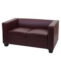 2-SITZER SOFA Rotbraun - Rotbraun/Hellgrün, Textil (137/70/75cm) - MCW