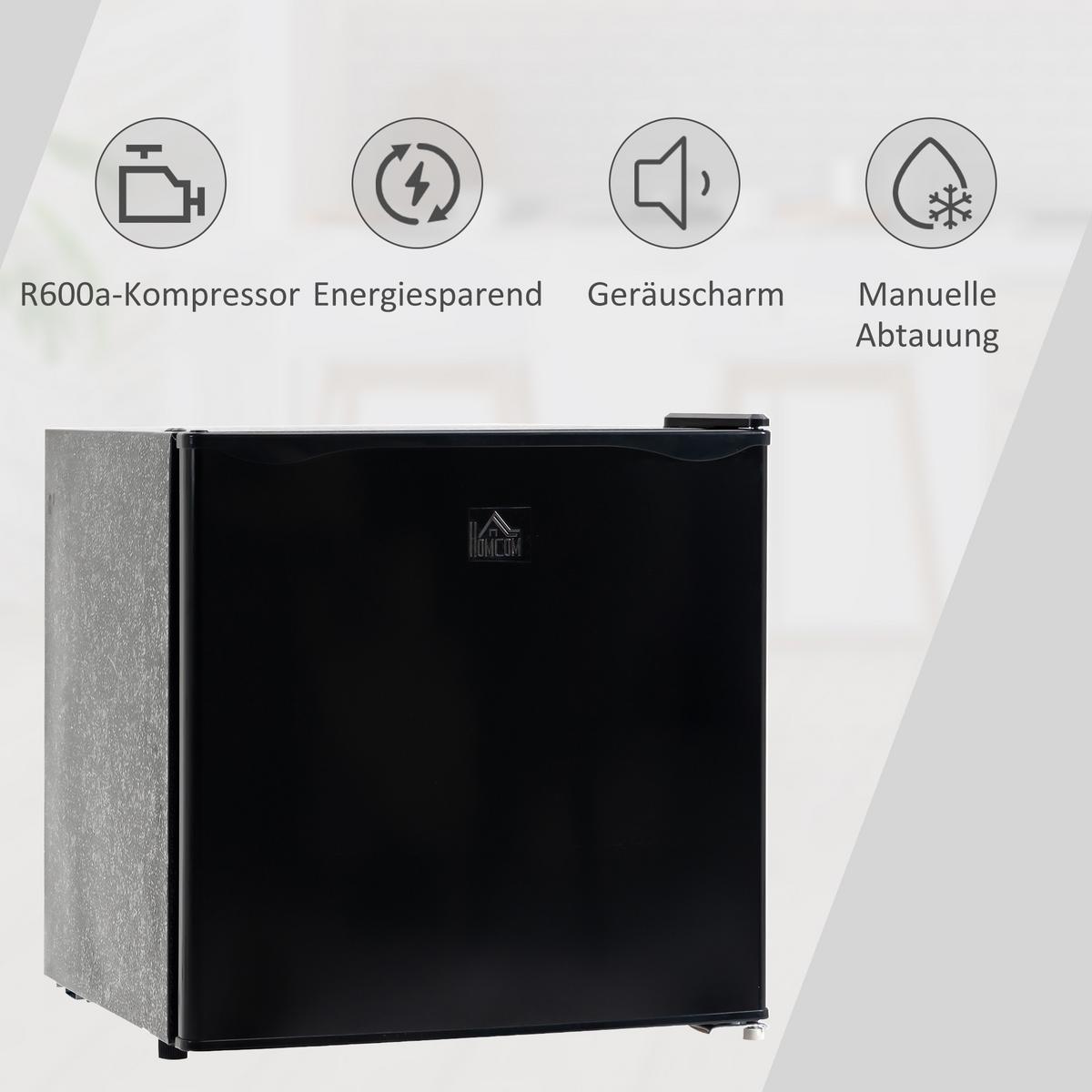 MINI-GEFRIERSCHRANK Stahl Kunststoff Schwarz - Schwarz, Kunststoff (44.2/48.8/47cm) - HOMCOM