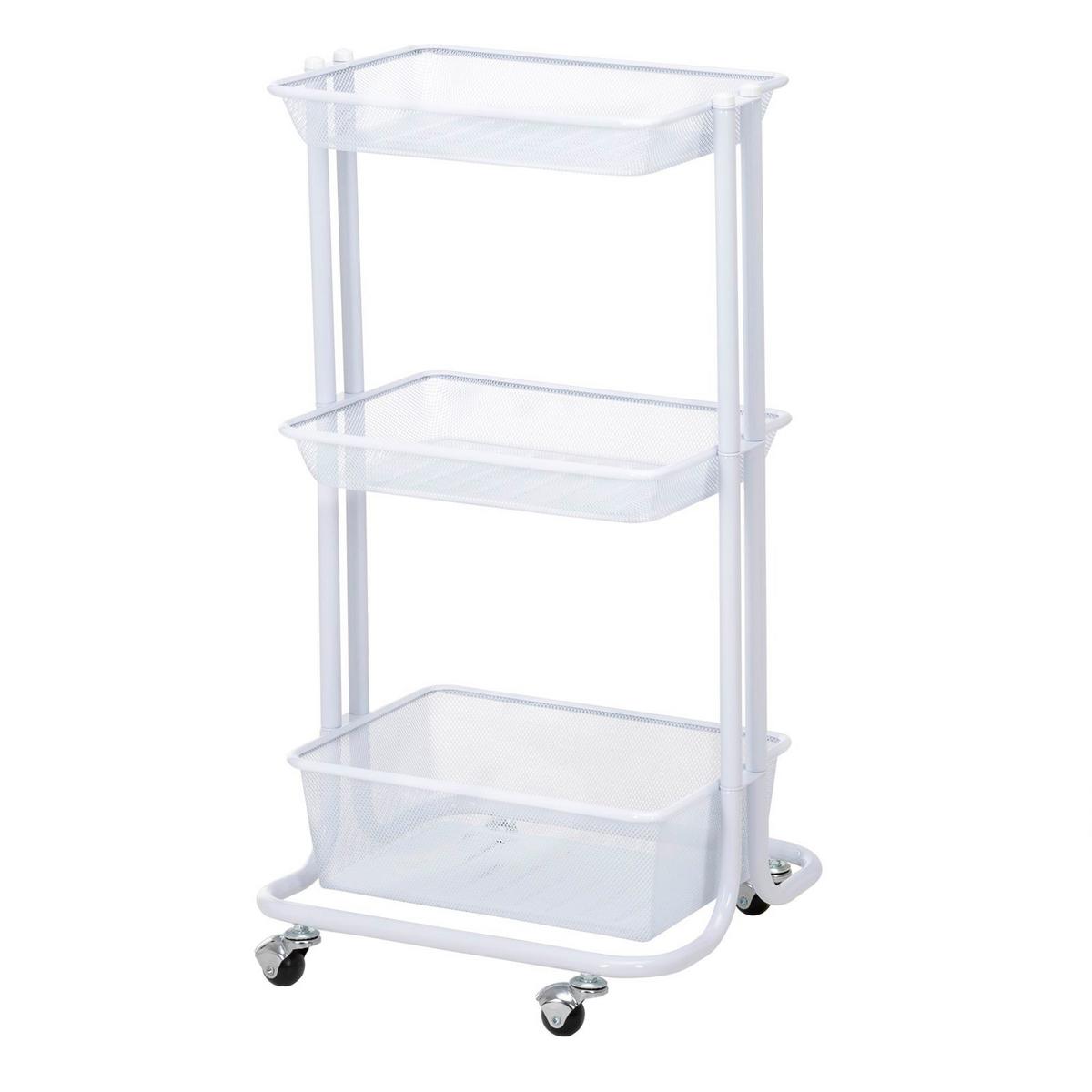 KÜCHENWAGEN VALIENTE weiß - Weiß, Metall (43/79/34cm) - IDIMEX
