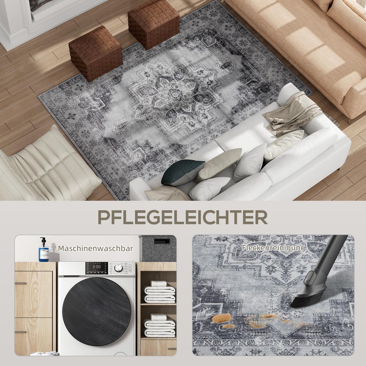 TEPPICH Flanell Grau - Grau, Textil (160/230cm) - HOMCOM