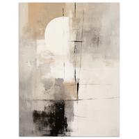 POSTER Abstrakt - Kunst - Grau Deko Wohnzimmer 60x80 cm - Hellgrau, Papier (60/80/0.1cm) - MuchoWow