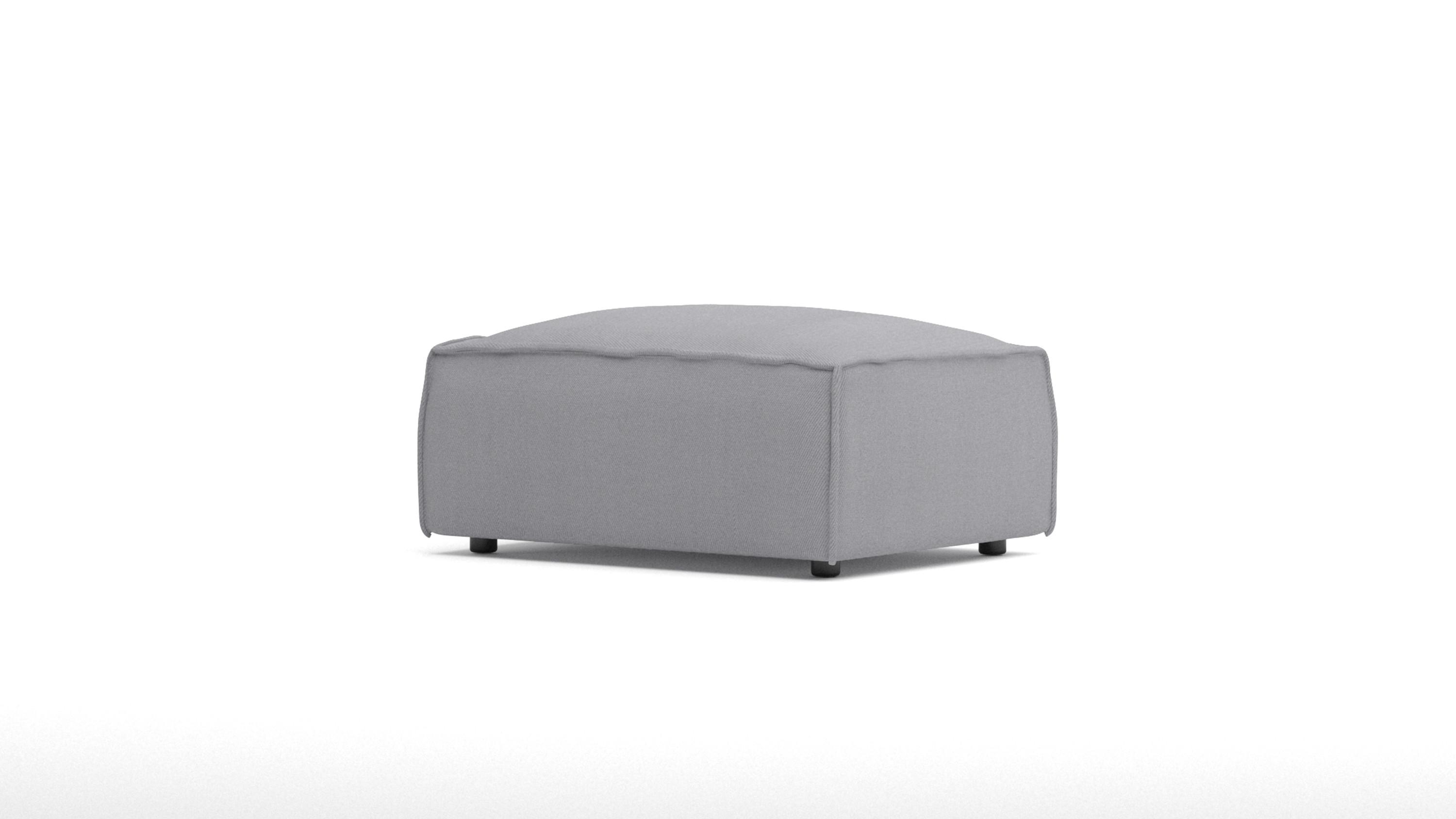 HOCKER Zenith Grau Luxusmicrofaser - Schwarz/Grau, Holz/Kunststoff (93/46/73cm) - S-Style Möbel