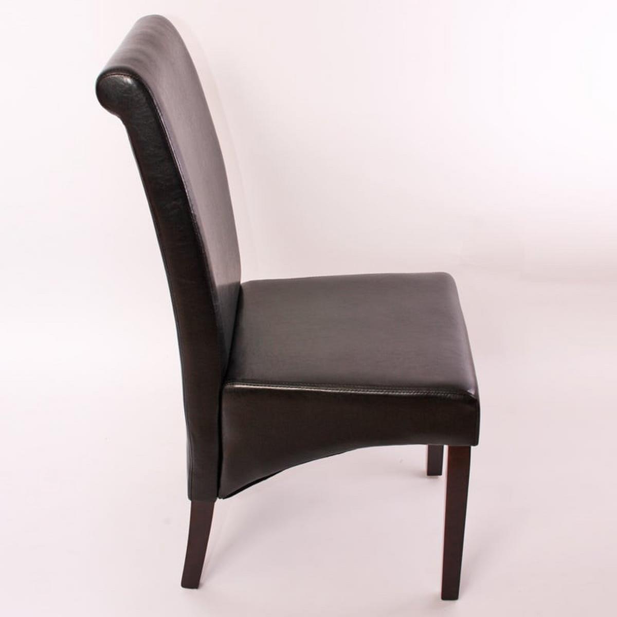 ESSZIMMERSTUHL Schwarz, Dunkelbraun 2er-Set - Dunkelbraun/Schwarz, Leder (46/99/50cm) - MCW