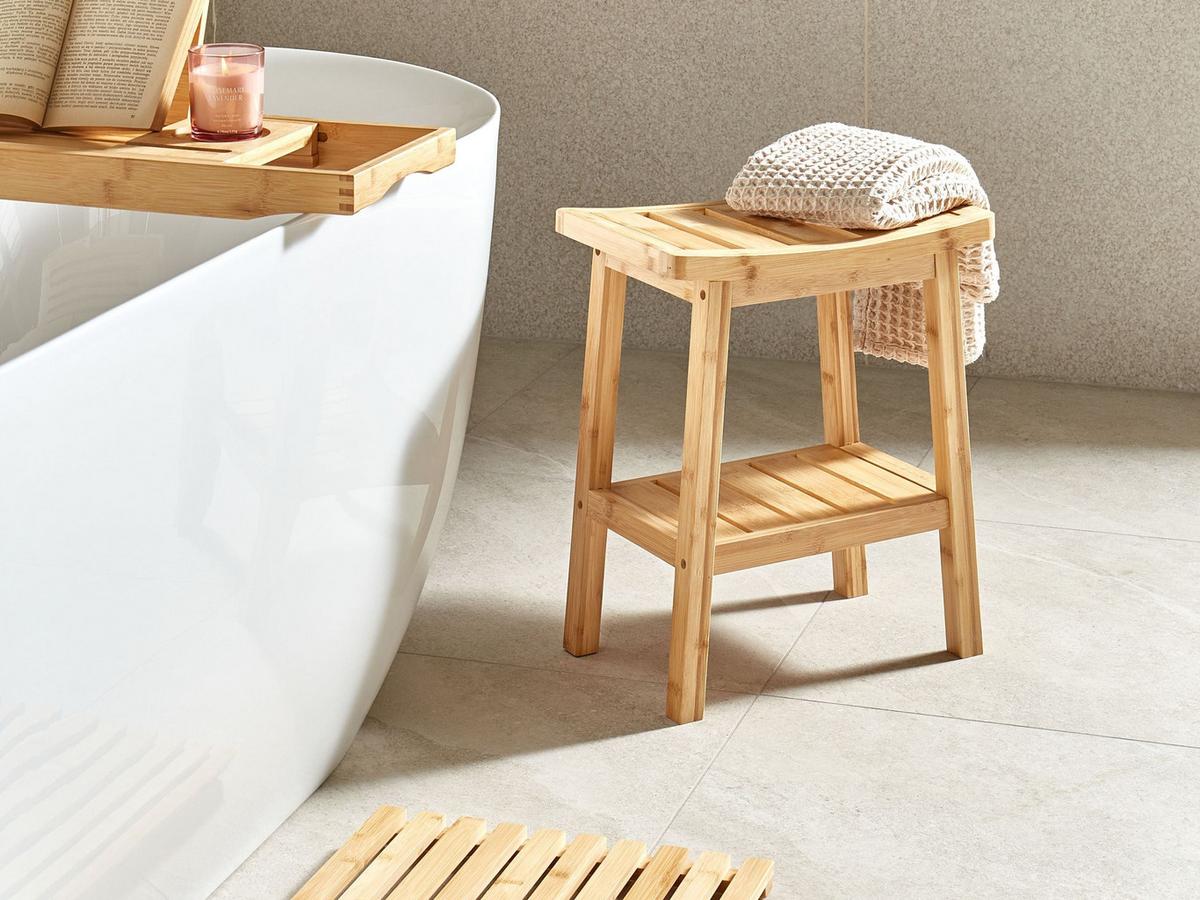 BEISTELLTISCH Bambus Hellbraun Tremont - Braun, Holz (45/39/45cm) - Beliani