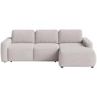 ECKSOFA Carnos Mini Beige Chenille - Beige/Schwarz, Kunststoff/Textil (164/238cm) - Selsey