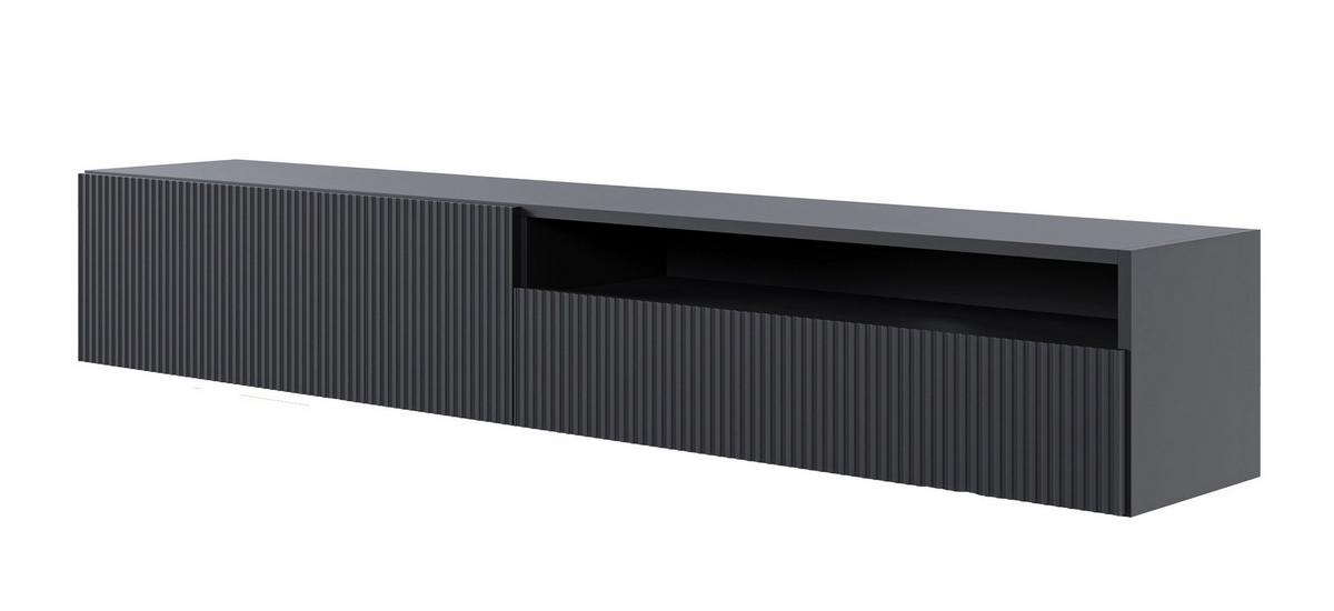 TV-HÄNGEBOARD Veldio Schwarz mit offenem Fach 175 cm - Schwarz, Holzwerkstoff (175/28.5/31.6cm) - Selsey