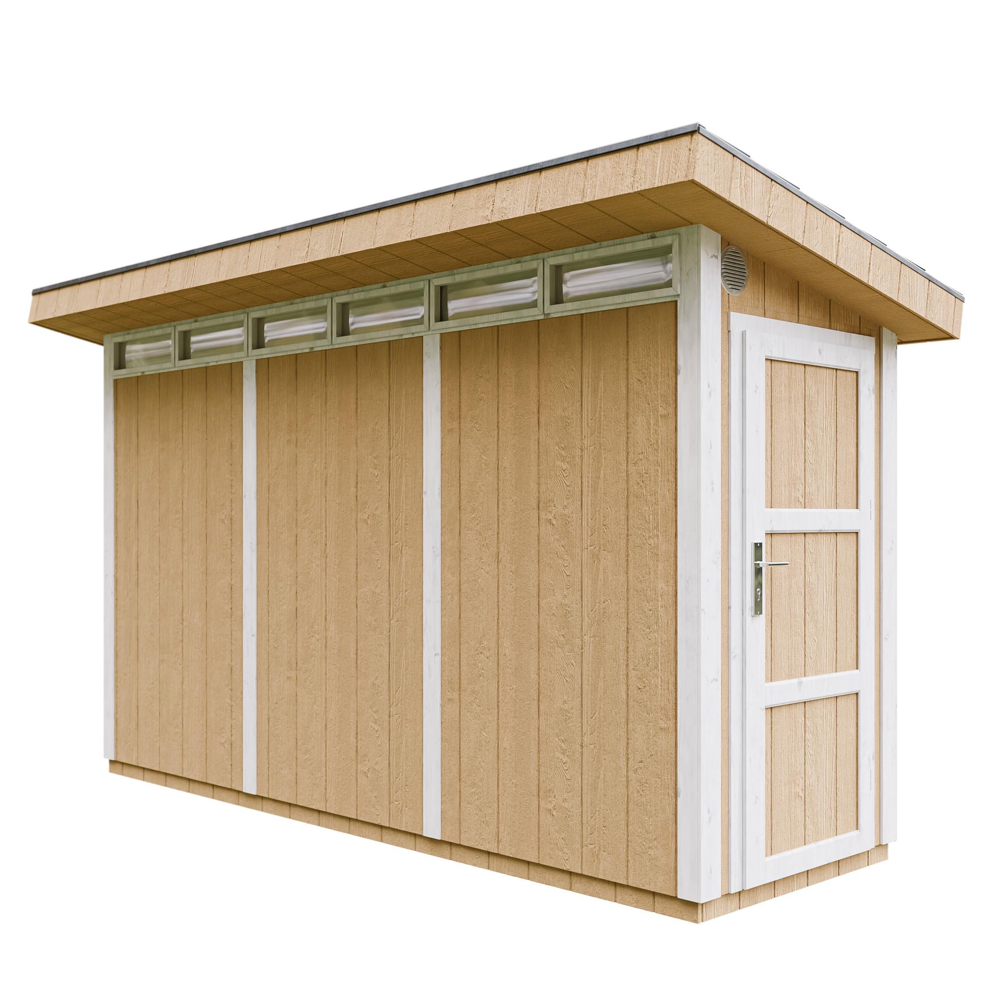 HOLZ-GARTENHAUS basis LP SmartSide 4,3m² mit B161xL411xH239 cm - M902 - HARVEST HONEY - Beige, Holz (412/239/161cm) - Timbela