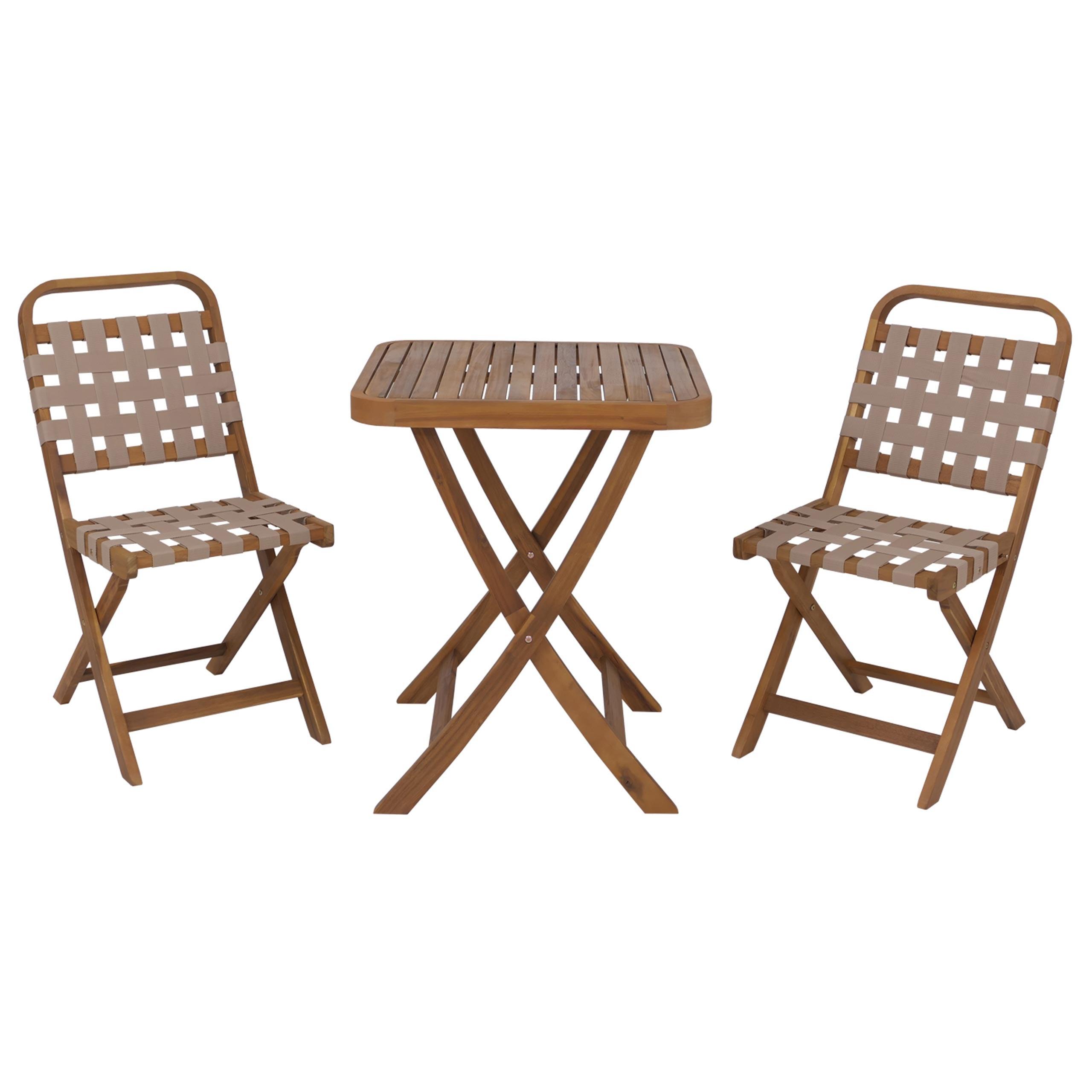 GARTEN-SET Braun, Creme - Creme/Braun, Holz - MCW