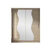 SCHWEBETÜRENSCHRANK Westa S - Silberfarben/Sonoma Eiche, Holzwerkstoff/Metall (150/200/58cm) - MIRJAN24