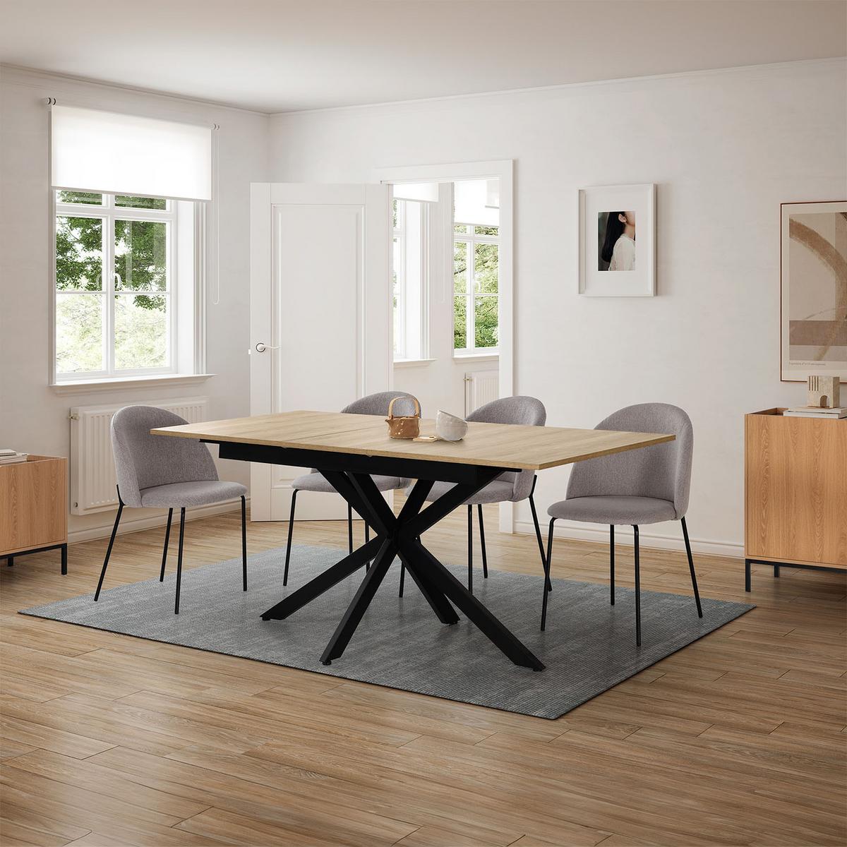 ESSTISCH Prato Farbe Eiche, 140-180 cm - Eichefarben, Holzwerkstoff (80/140/75cm) - VS Venta-stock