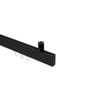 GARDINENSTANGE INNENLAUF Sonius Paxo 160 cm, 1-läufig, 14x35 mm Schwarz - Schwarz, Metall (160cm) - INTERDECO