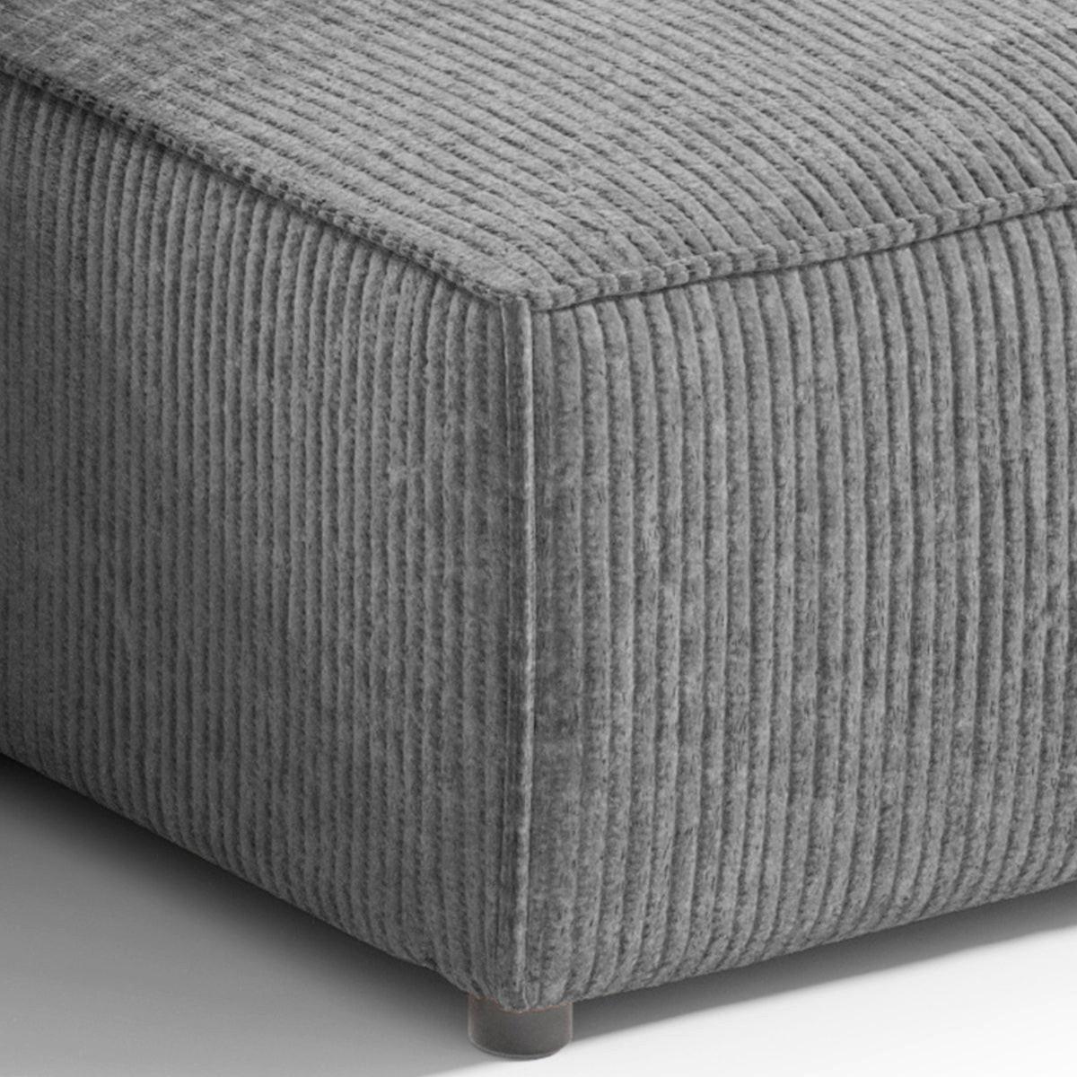 ECKSOFA Isaac 3 Sitzplätze Grau - Grau, Holz (257/148cm) - Petits-meubles
