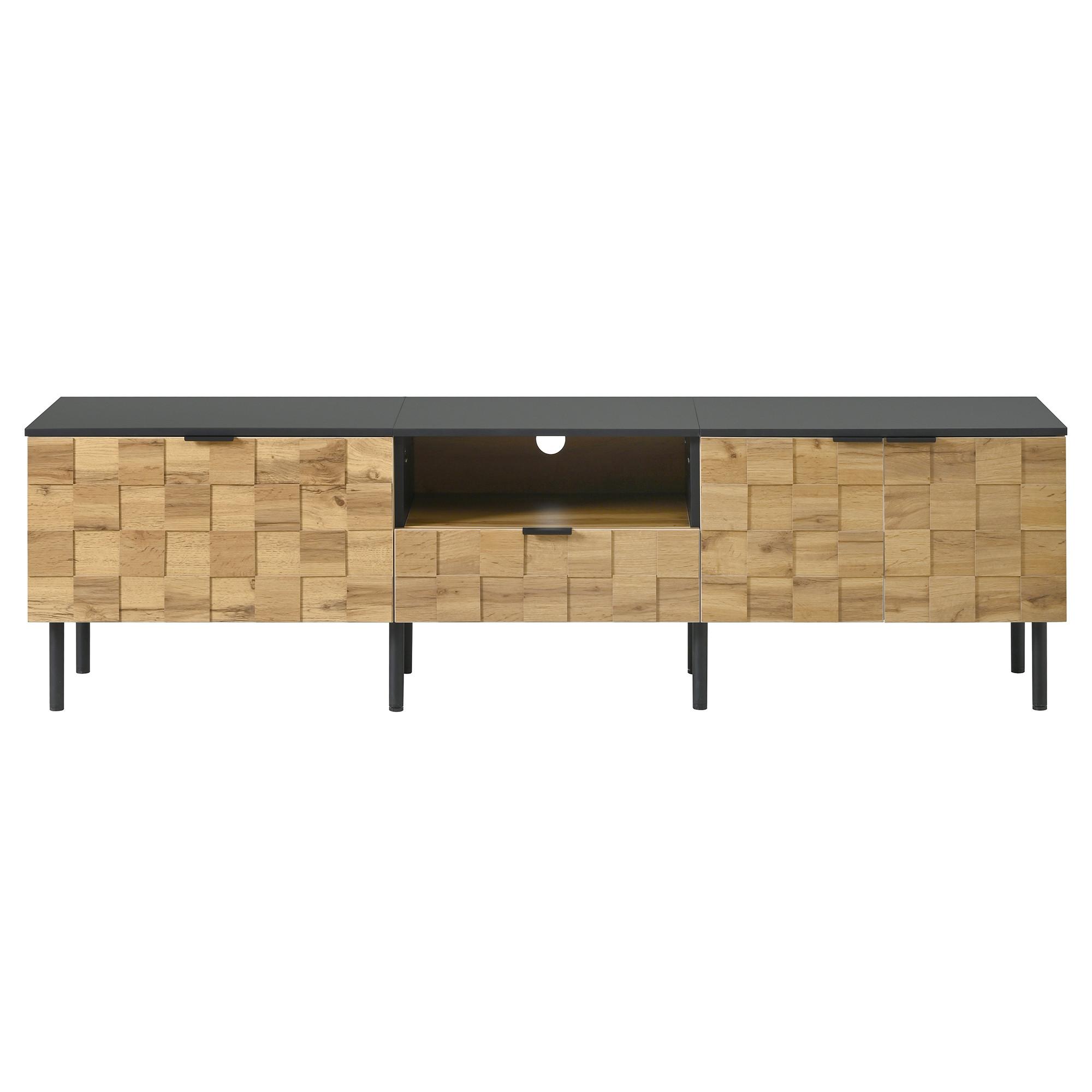 TV-LOWBOARD eiche-optik 170 cm breit mit schublade - Naturfarben, Holzwerkstoff (170/44.5/35cm) - Urban Meuble