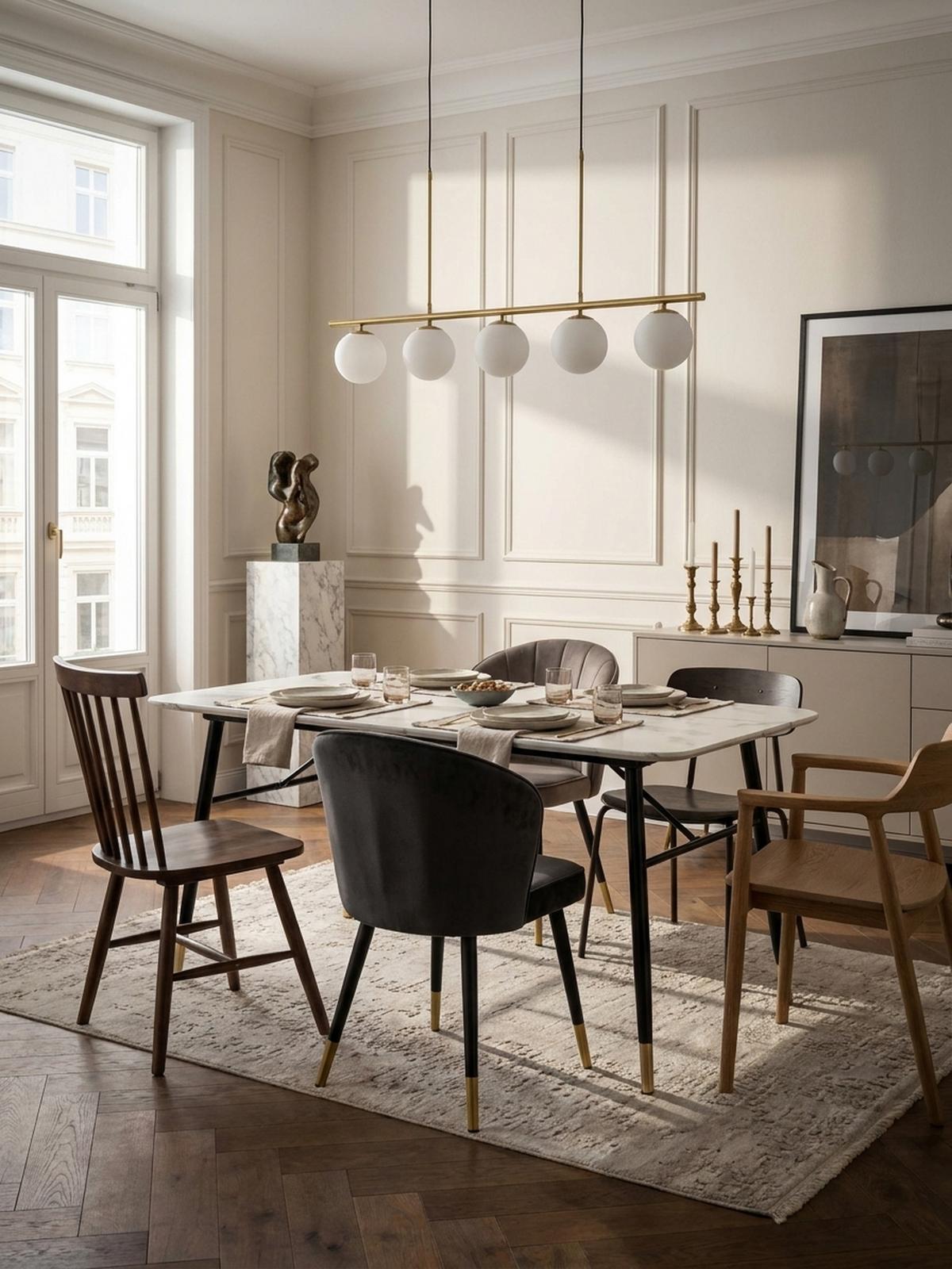 ESSTISCH Marmoroptik Metall Rechteckig Modern Klein, Weiß 140x80x76 cm - Goldfarben/Weiß, Holzwerkstoff/Metall (80/140/76cm) - KADIMA DESIGN