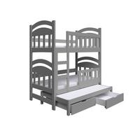 ETAGENBETT DUMBO mit Bettkasten 75x180 cm Grau - Grau, Holz (75/180cm) - MASSENO